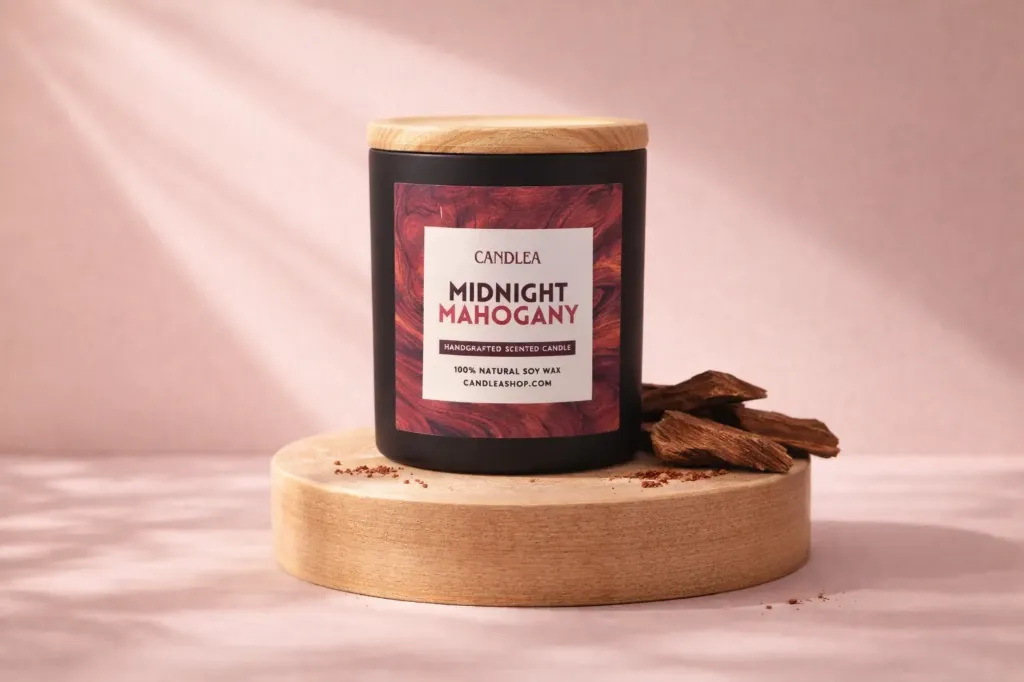 Midnight Mahogany | Luxury Wood Scented Soy Candle