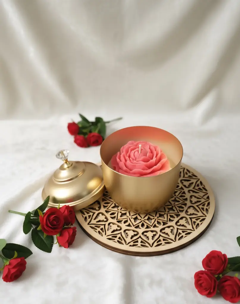 Gilded Peony Jar Candle